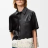 Short Sleeve Shirt in Nappa Lambskin Short Sleeve Shirt in Nappa Lambskin