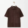 Short Sleeve Shirt in Suede Goatskin Short Sleeve Shirt in Suede Goatskin