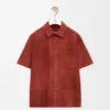 Short Sleeve Shirt in Suede Goatskin Short Sleeve Shirt in Suede Goatskin