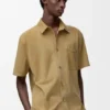 Short Sleeve Shirt in Suede Goatskin Short Sleeve Shirt in Suede Goatskin