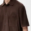 Short Sleeve Shirt in Suede Goatskin Short Sleeve Shirt in Suede Goatskin