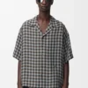 Short Sleeve Shirt in Viscose and Linen Blend Short Sleeve Shirt in Viscose and Linen Blend