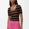 Short Sleeve Sweater in Cotton Blend Short Sleeve Sweater in Cotton Blend