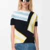 Short Sleeve Sweater in Cotton Blend Short Sleeve Sweater in Cotton Blend