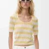 Short Sleeve Sweater in Cotton Blend Short Sleeve Sweater in Cotton Blend