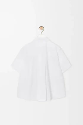 Short Sleeve Trapeze Shirt in Cotton