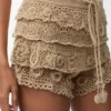 Shorts in Cotton Crochet