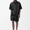 Short Sleeve Shirt in Nappa Lambskin Short Sleeve Shirt in Nappa Lambskin
