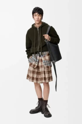 Shorts in Wool and Cotton