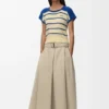 Skirt in Cotton and Silk Skirt in Cotton and Silk