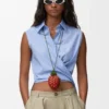 Sleeveless Shirt in Cotton Sleeveless Shirt in Cotton