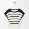 Sleeveless Sweater in Cotton and Wool Sleeveless Sweater in Cotton and Wool