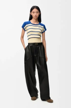 Sleeveless Sweater in Cotton and Wool