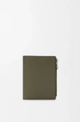 Slim Compact Wallet in Soft Grained Calfskin