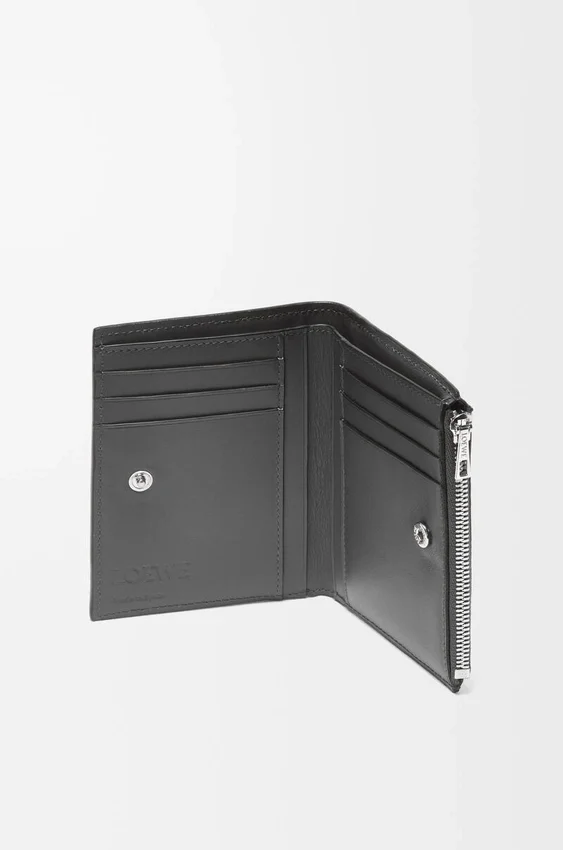 Slim Compact Wallet in Soft Grained Calfskin Slim Compact Wallet in Soft Grained Calfskin
