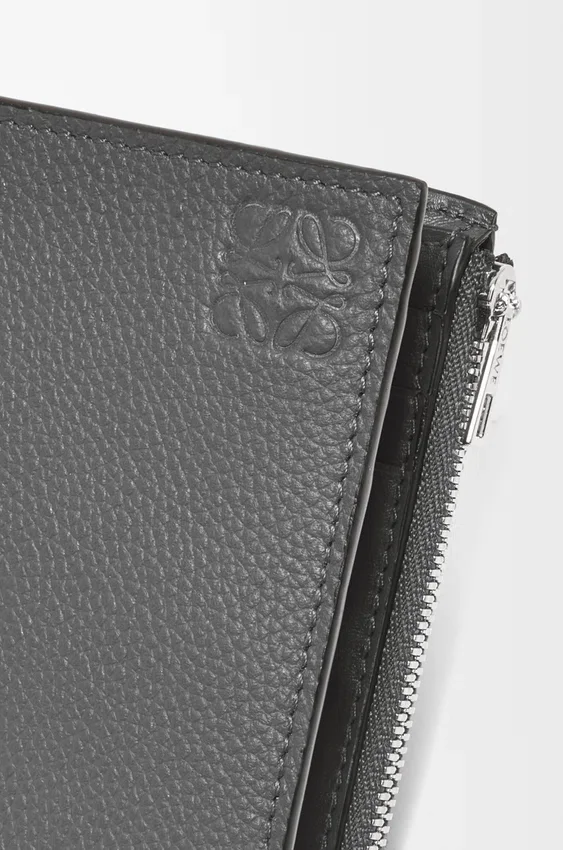 Slim Compact Wallet in Soft Grained Calfskin Slim Compact Wallet in Soft Grained Calfskin