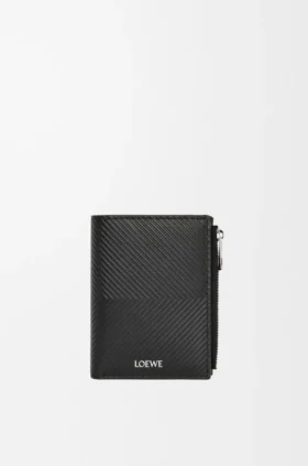 Slim Compact Wallet in Textured Classic Calfskin