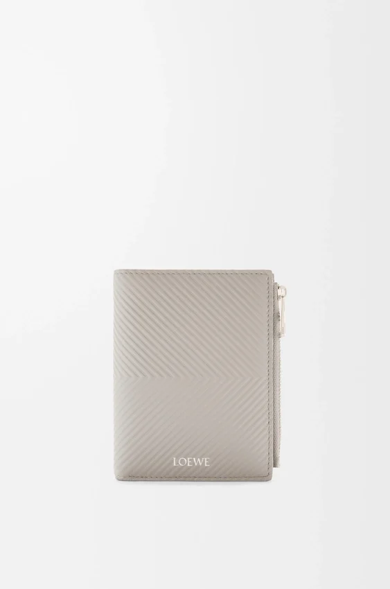 Slim Compact Wallet in Textured Classic Calfskin Slim Compact Wallet in Textured Classic Calfskin