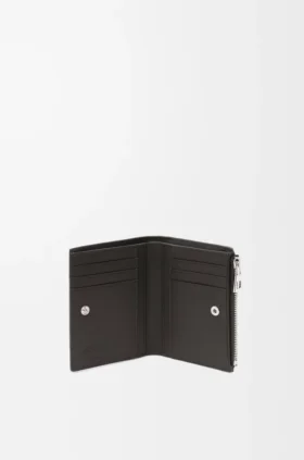 Slim Compact Wallet in Textured Classic Calfskin
