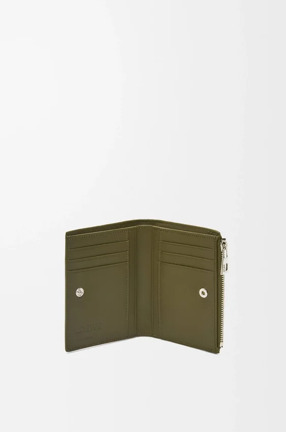 Slim Compact Wallet in Textured Classic Calfskin Slim Compact Wallet in Textured Classic Calfskin