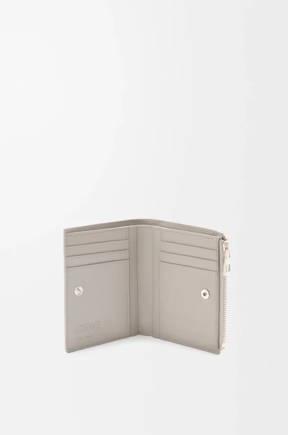 Slim Compact Wallet in Textured Classic Calfskin Slim Compact Wallet in Textured Classic Calfskin