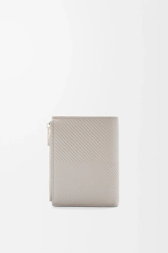 Slim Compact Wallet in Textured Classic Calfskin Slim Compact Wallet in Textured Classic Calfskin