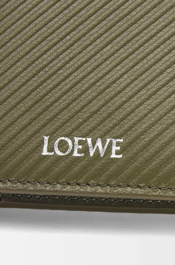 Slim Compact Wallet in Textured Classic Calfskin Slim Compact Wallet in Textured Classic Calfskin