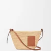 Slit Pochette Bag in Raffia and Calfskin Slit Pochette Bag in Raffia and Calfskin