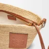 Slit Pochette Bag in Raffia and Calfskin Slit Pochette Bag in Raffia and Calfskin