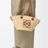 Small Anagram Basket Bag in Iraca Palm and Calfskin Small Anagram Basket Bag in Iraca Palm and Calfskin