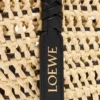 Small Braid Basket in Iraca Palm Ad Calfskin