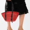 Small Braid Basket in Iraca Palm and Calfskin Small Braid Basket in Iraca Palm and Calfskin