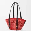 Small Braid Basket in Iraca Palm and Calfskin Small Braid Basket in Iraca Palm and Calfskin