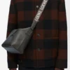 Small Cubi Crossbody Bag in Supple Smooth Calfskin and Jacquard Small Cubi Crossbody Bag in Supple Smooth Calfskin and Jacquard