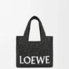Small Loewe Font Tote in Raffia Small Loewe Font Tote in Raffia