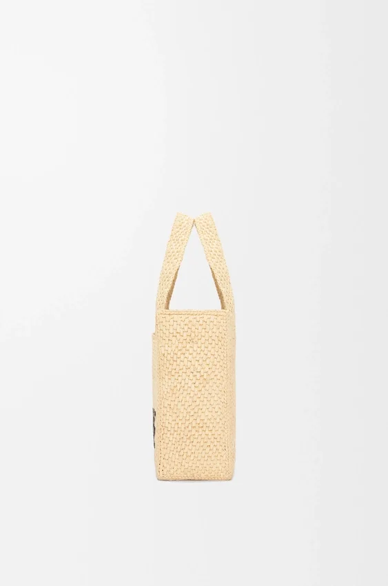 Small Loewe Font Tote in Raffia Small Loewe Font Tote in Raffia