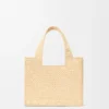 Small Loewe Font Tote in Raffia Small Loewe Font Tote in Raffia