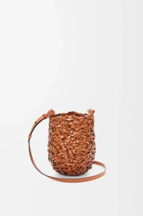 Small Nest Basket Bag in Calfskin