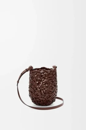Small Nest Basket Bag in Calfskin