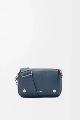 Small Pebble Messenger Bag in Supple Grained Calfskin