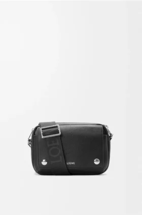 Small Pebble Messenger Bag in Supple Grained Calfskin