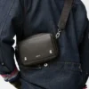 Small Pebble Messenger Bag in Supple Grained Calfskin