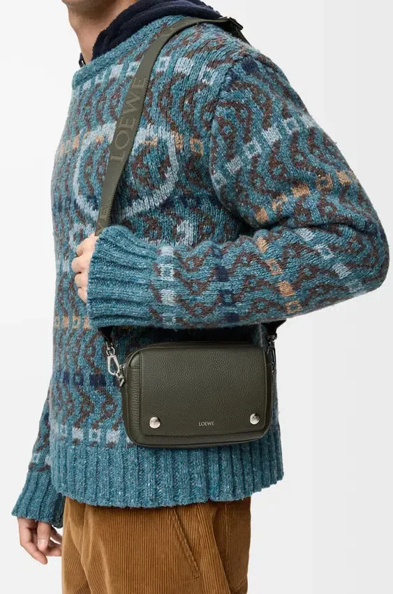 Small Pebble Messenger Bag in Supple Grained Calfskin Small Pebble Messenger Bag in Supple Grained Calfskin