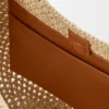 Small Punch Hole Hobo in Raffia and Calfskin Small Punch Hole Hobo in Raffia and Calfskin