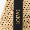 Small Punch Hole Hobo in Raffia and Calfskin Small Punch Hole Hobo in Raffia and Calfskin