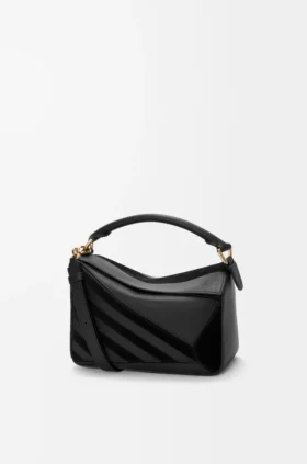 Small Puzzle Bag in Classic Calfskin and Suede Small Puzzle Bag in Classic Calfskin and Suede