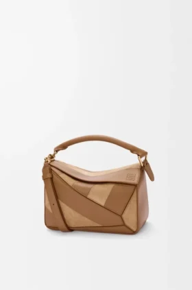 Small Puzzle Bag in Classic Calfskin and Suede Small Puzzle Bag in Classic Calfskin and Suede