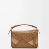 Small Puzzle Bag in Classic Calfskin and Suede Small Puzzle Bag in Classic Calfskin and Suede