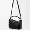Small Puzzle Bag in Classic Calfskin and Suede Small Puzzle Bag in Classic Calfskin and Suede