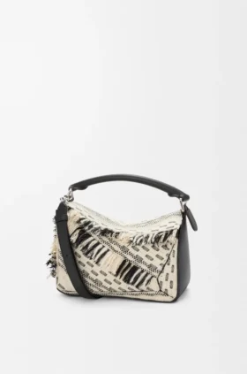 Small Puzzle Bag in Woven Textile Small Puzzle Bag in Woven Textile